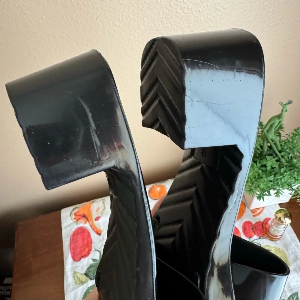 Vintage Mudd patent leather black platform sandals size 9 - Picture 6 of 16